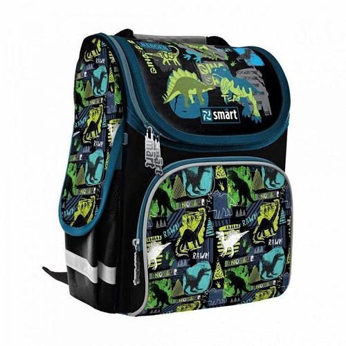 

Рюкзак шкільний каркасний SMART PG-11 Dino world, чорний (557014)