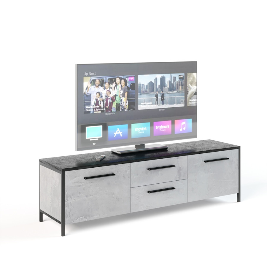 

Тумба под телевизор Fenster UNTV 03B 42,5×155×36,5 Урбан/Чёрный