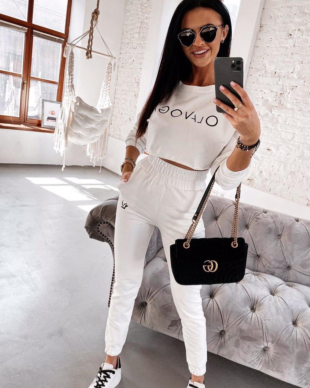 

Fashions • Спортивный костюм Olivia Fashions  белый (8144, Fashions • Спортивный костюм Olivia Fashions 44 белый (8144)