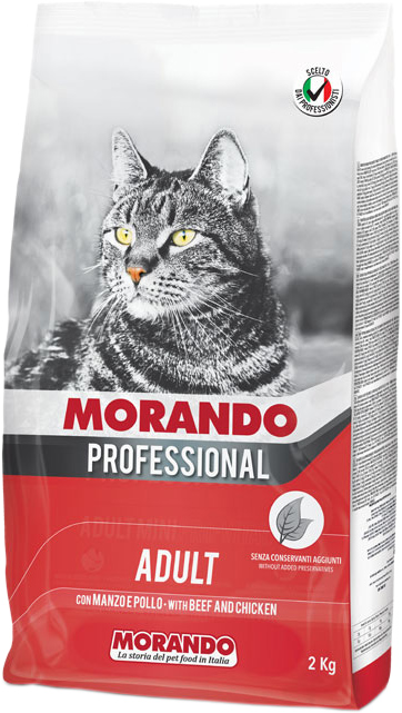 

Сухой корм для взрослых кошек Morando Adult с говядиной и курицей 2 кг