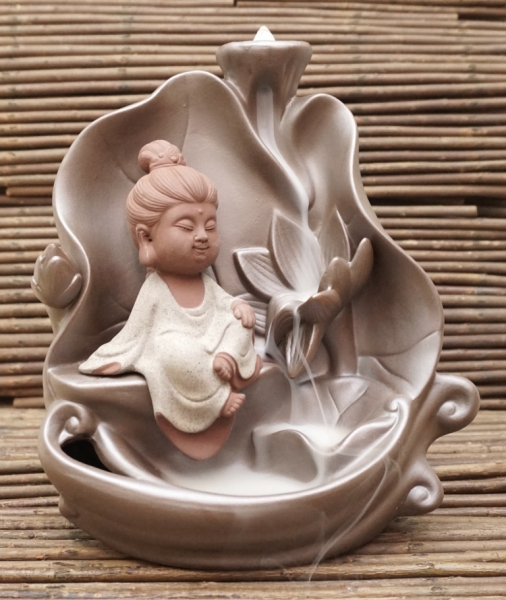 

Водопад керамический жидкий дым "Богиня милосердия и лотос" ZEN GARDEN