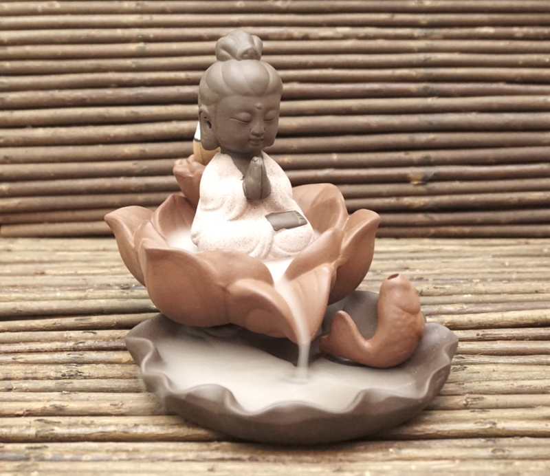 

Декоративный Водопад керамический "Жидкий дым" "Будда на цветке лотоса" ZEN GARDEN