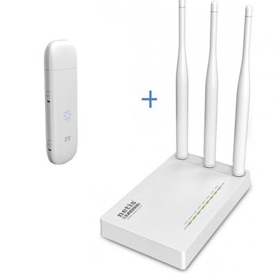 

​Комплект WiFi роутер Netis MW5230 + 4G/3G модем ZTE MF823