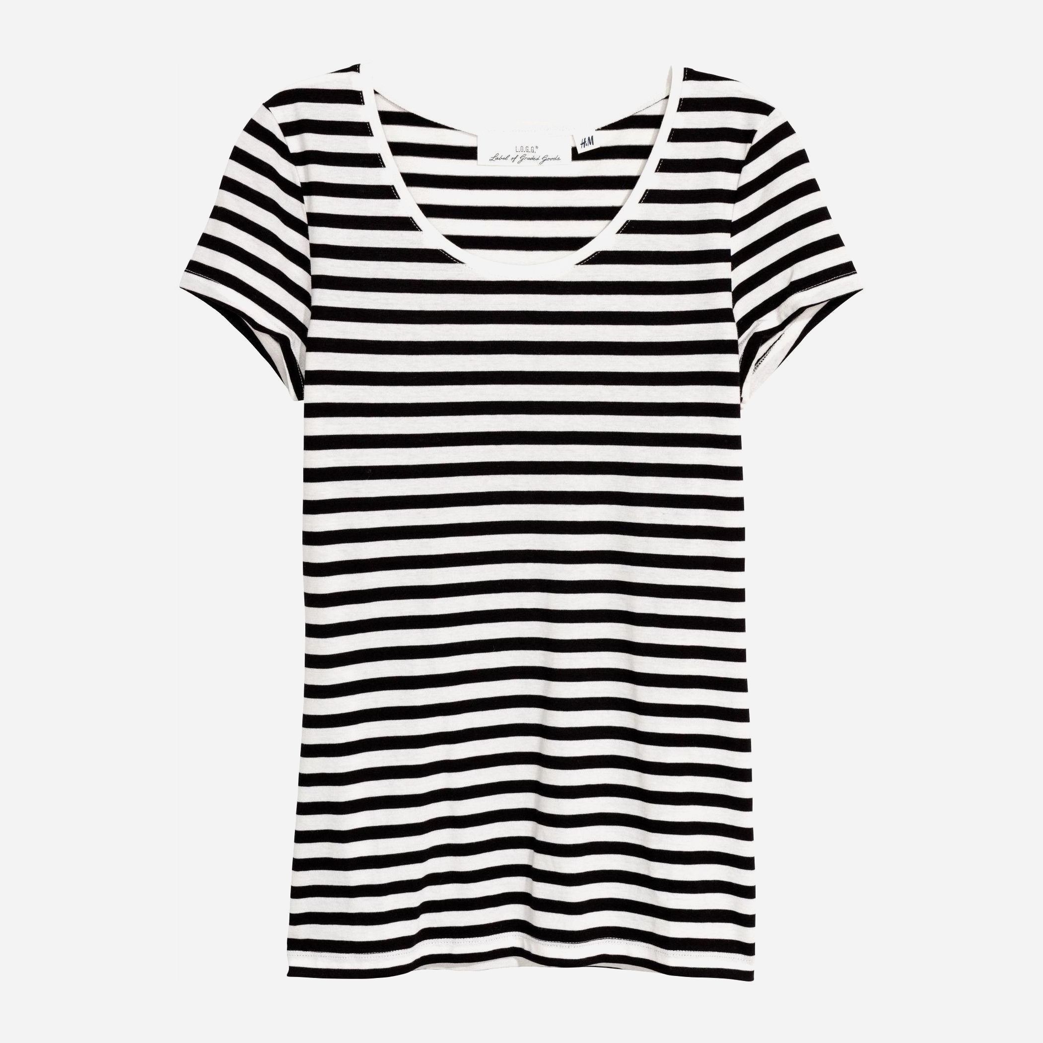 

Футболка H&M 1506-5732847 M Черная с белым
