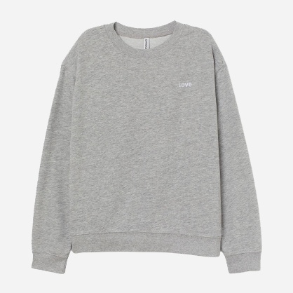 

Свитшот H&M 1704-6779301  Серый, Свитшот H&M 1704-6779301 L Серый