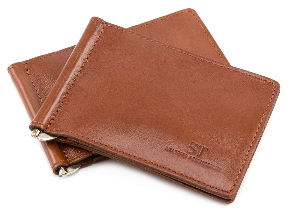 

Мужской кожаный зажим ST Leather B4-12 alkor ri (№8.5)