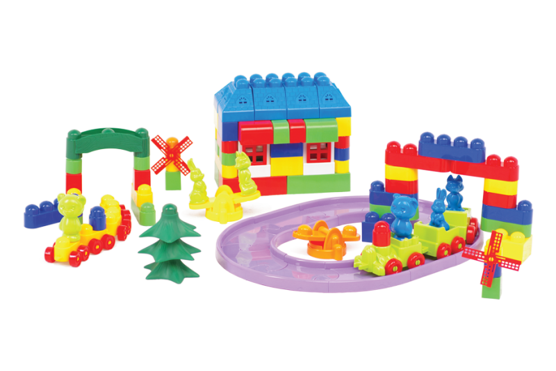 

Детский конструктор Colorplast "Мастер Блок"№10 135 деталей 1-032-RY