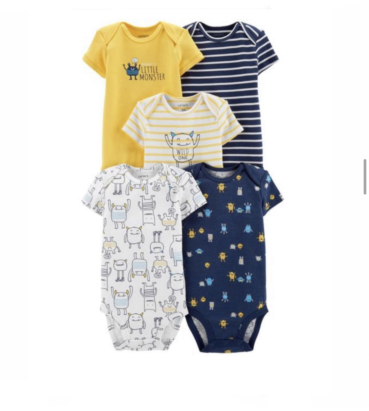 

Боді-футболка Carters 6м 61-67см 5 шт (Cart-B-00020)
