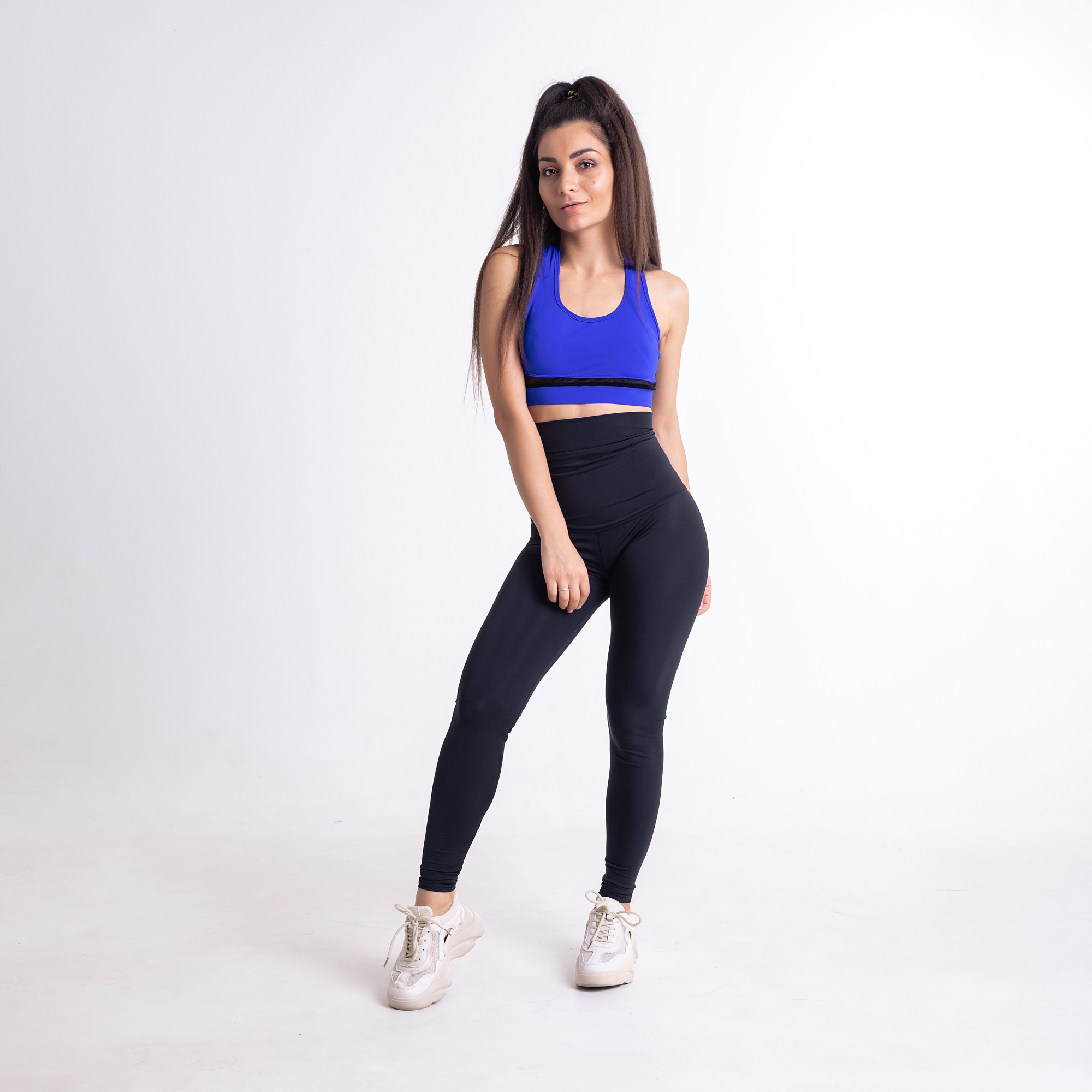 

Комплект FitU спортивный женский Classic Tonus black черный электрик, Комплект FitU спортивный женский Classic Tonus black черный электрик XS