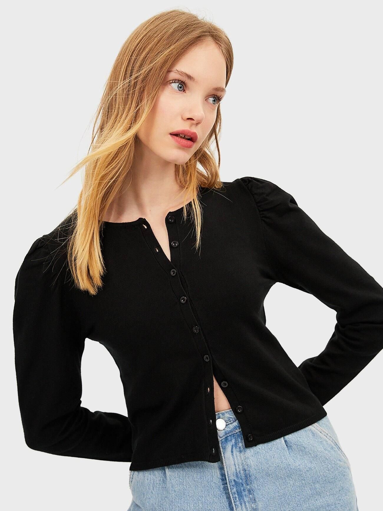 

Кардиган Stradivarius 1506/710/001-AAAD S Черный