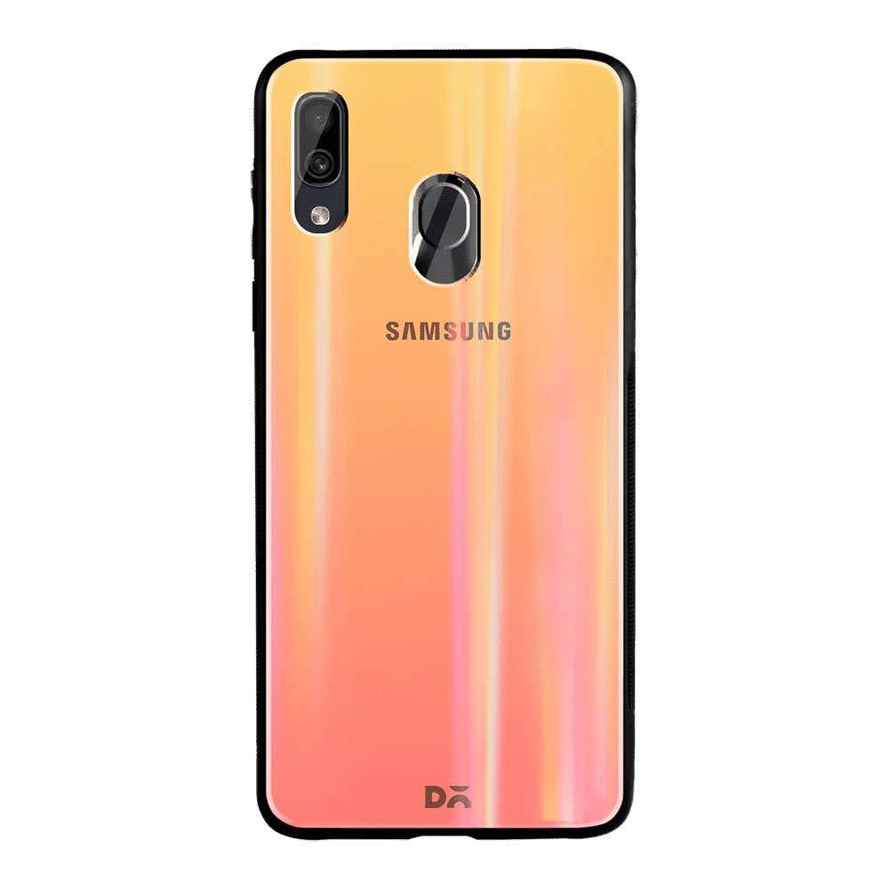 

TPU+Glass чехол Epik Gradient Aurora с лого для Samsung Galaxy A20 / A30 Розовый