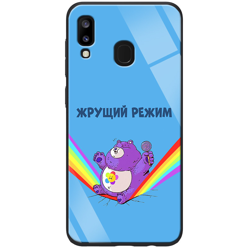 

TPU+Glass чехол Epik ForFun для Samsung Galaxy A20 / A30 Жрущий режим