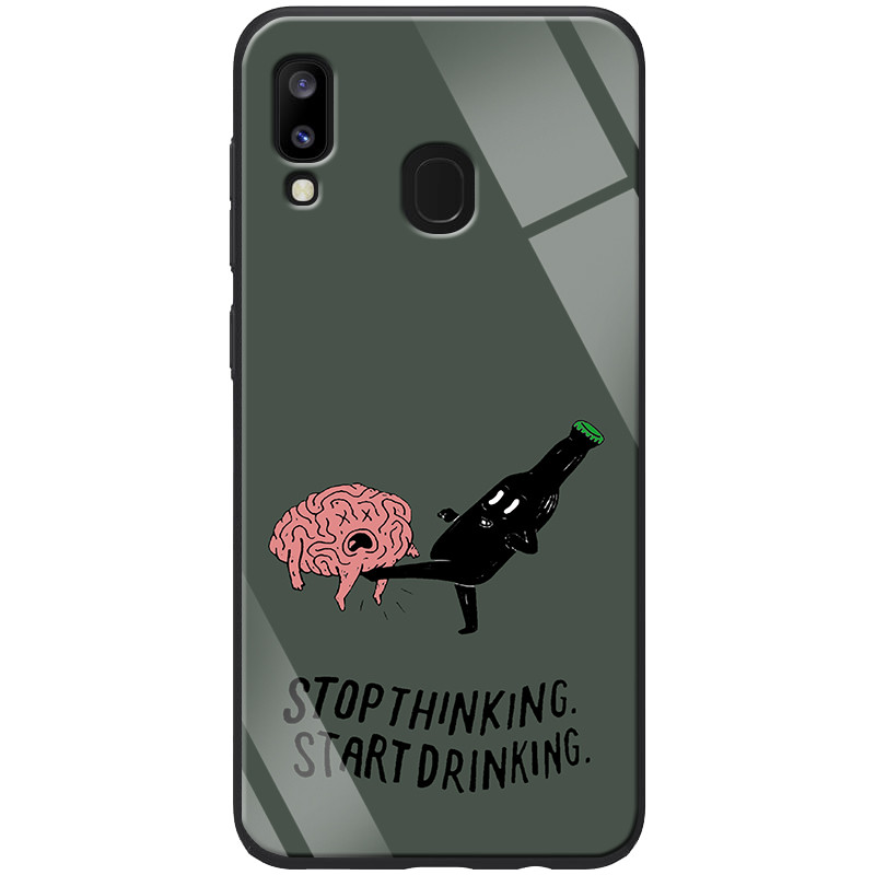 

TPU+Glass чехол Epik ForFun для Samsung Galaxy A20 / A30 Stopthinking