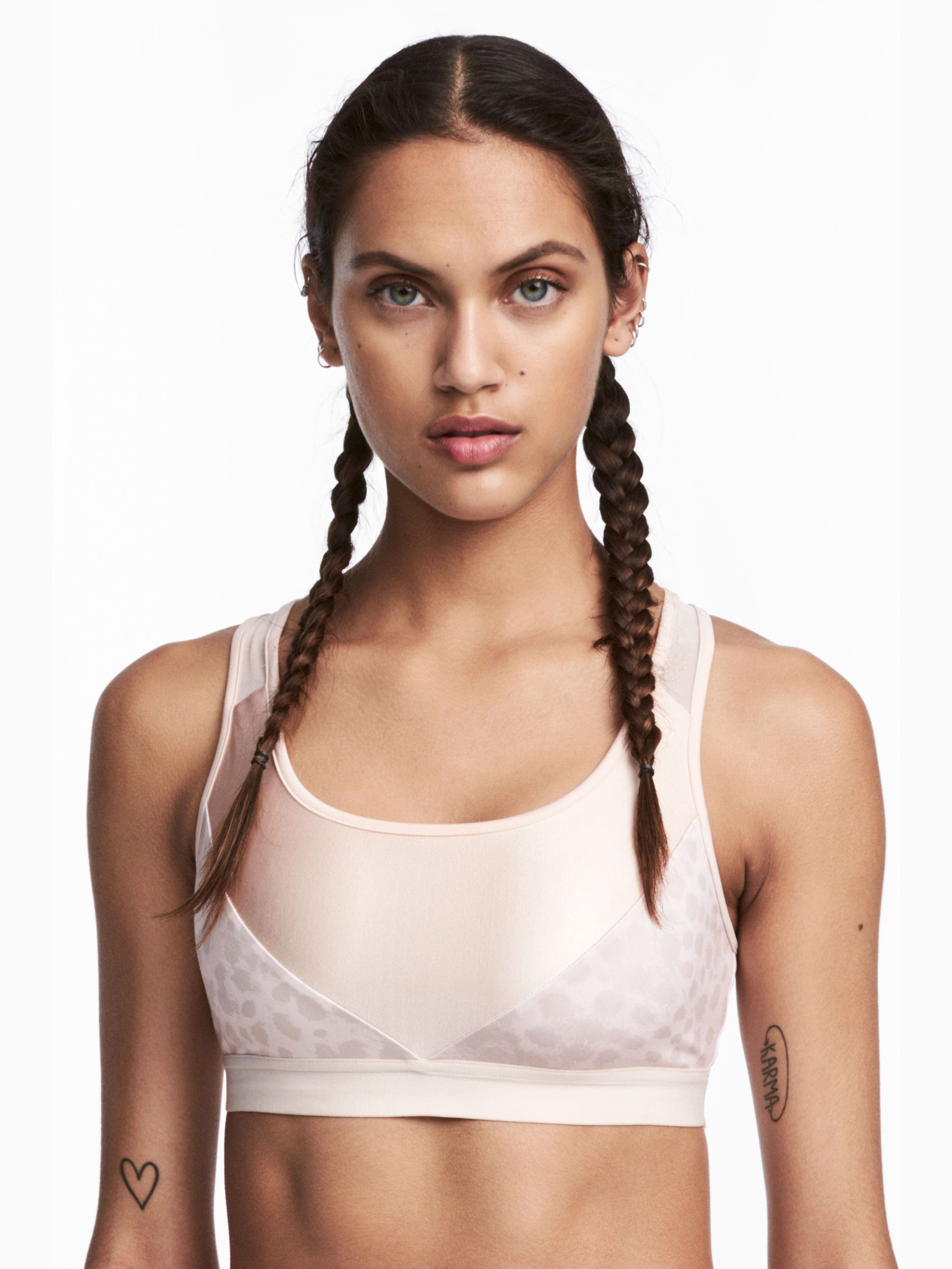 

Спортивный топ H&M 5519436-ABWQ L Бледно-розовый