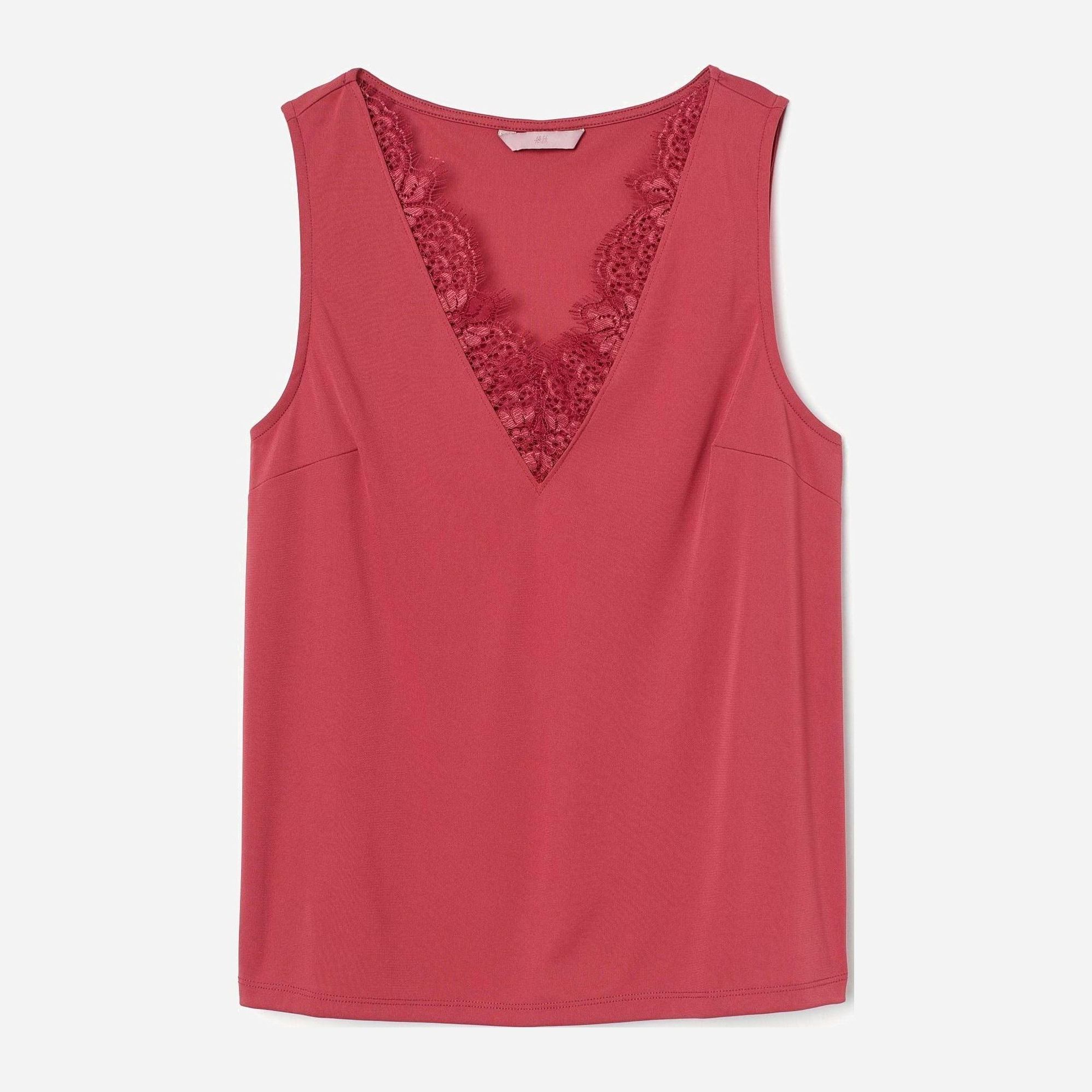 

Топ H&M 7642802-ACXV XS Темно-розовый