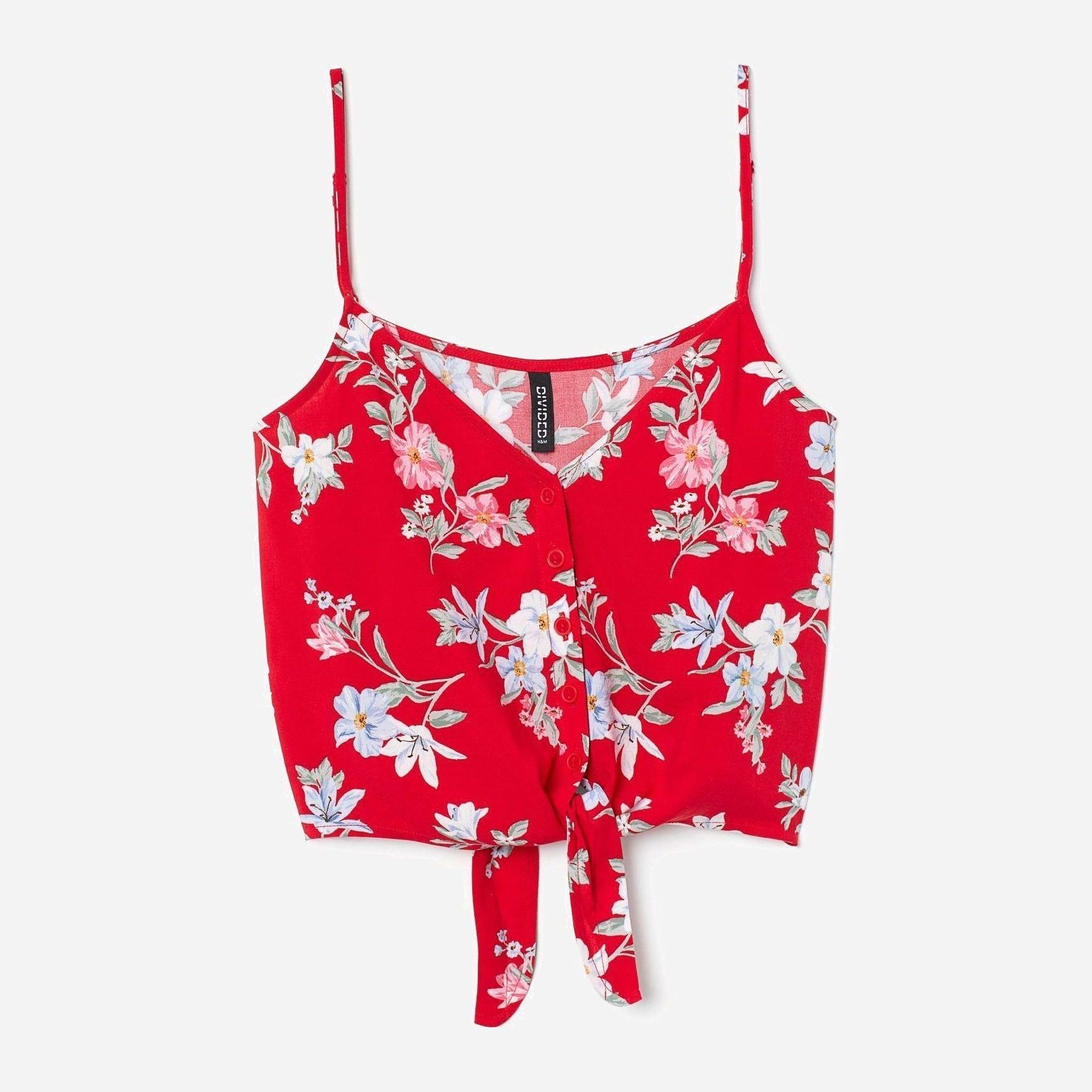 

Топ H&M 7644050-ACIN 36 Красный в разноцветным
