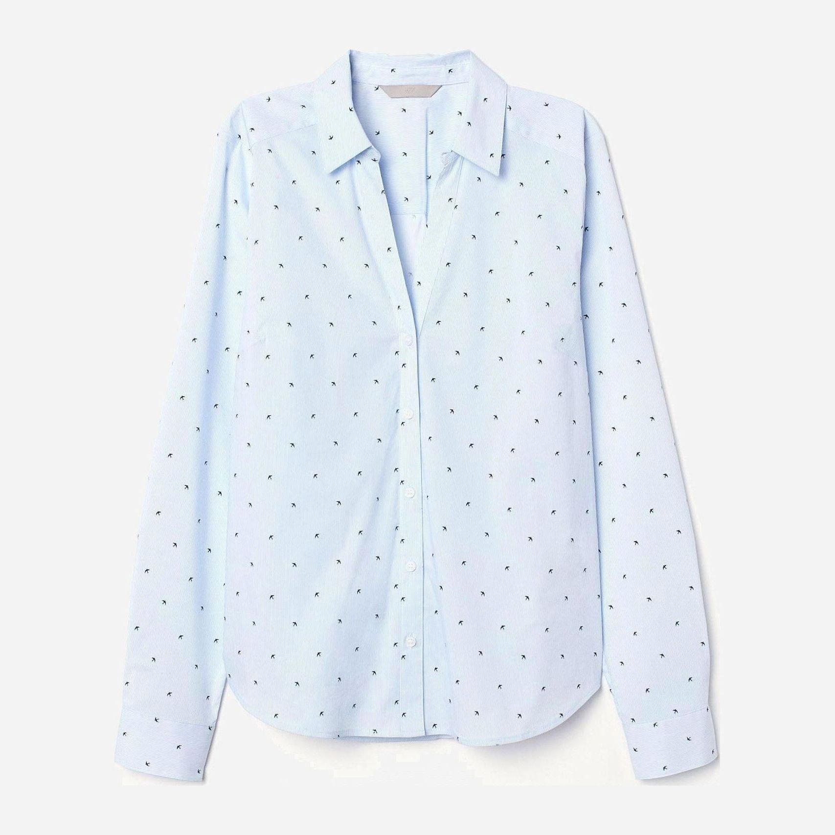 

Блузка H&M 5079099-ABTP 44 Голубая с черным