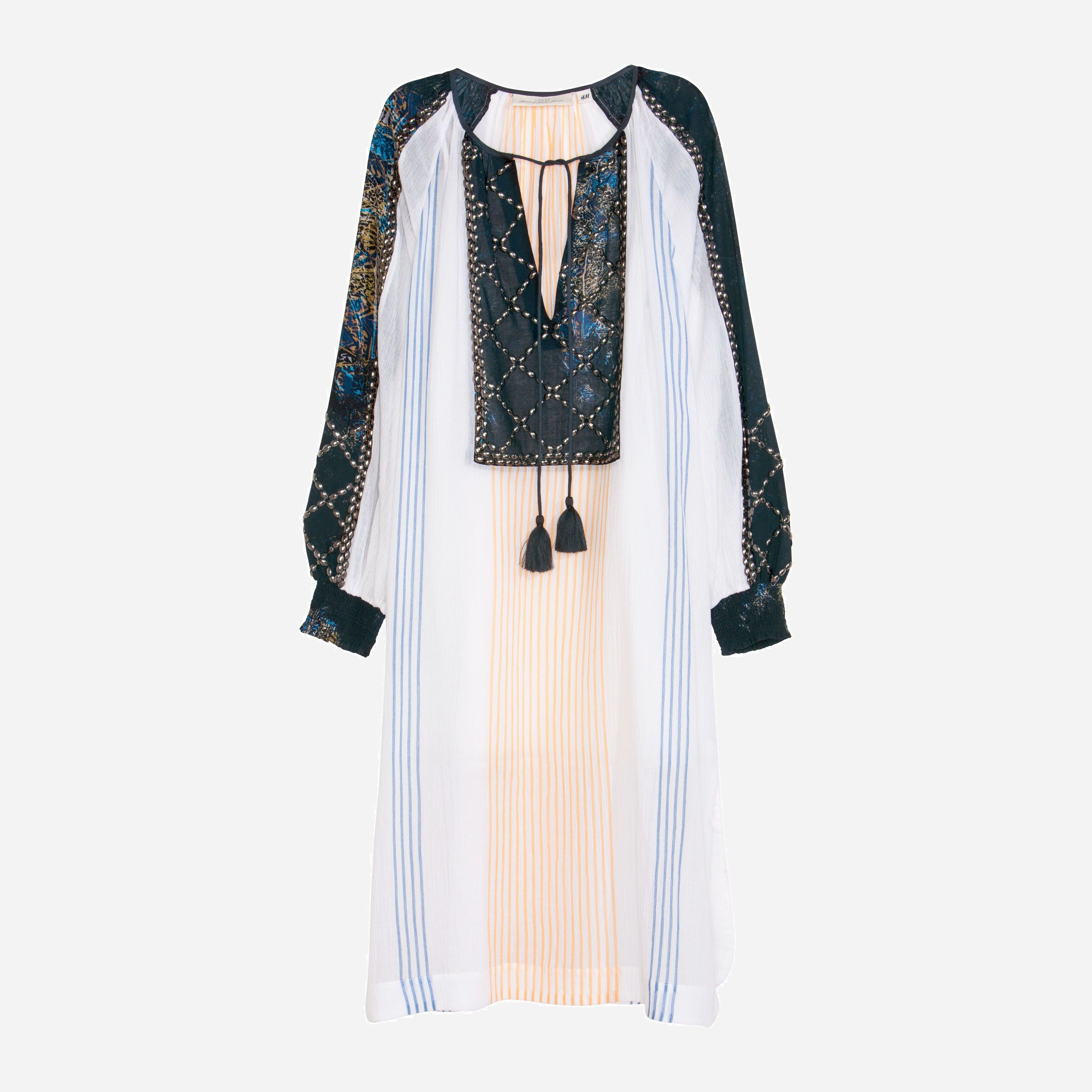 

Платье H&M 3781193-ABBO 34 Белое с разноцветным