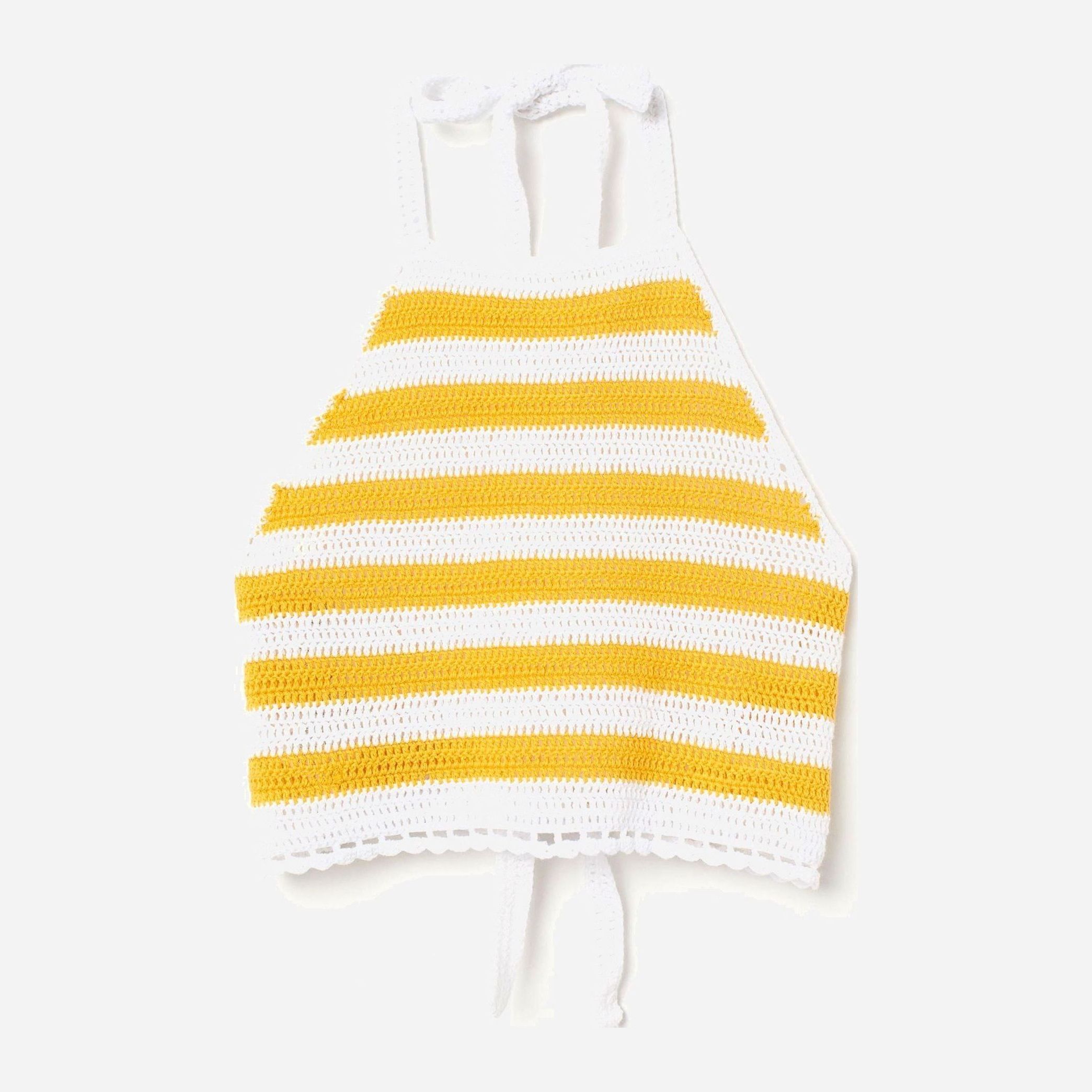 

Топ H&M 7393669-ABHI S Белый с желтым