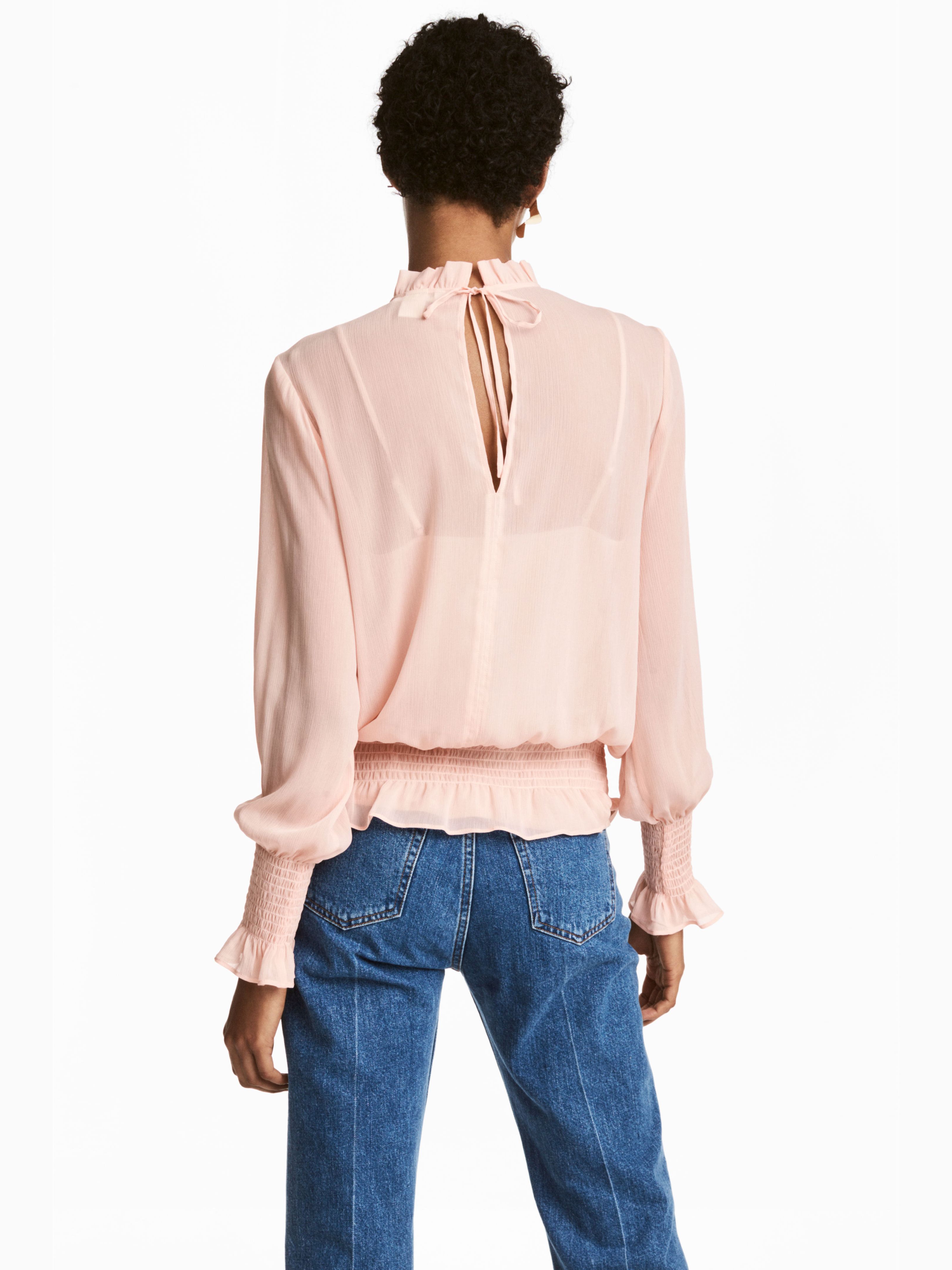 

Блузка H&M 5547166-ACUH 46 Бледно-розовая