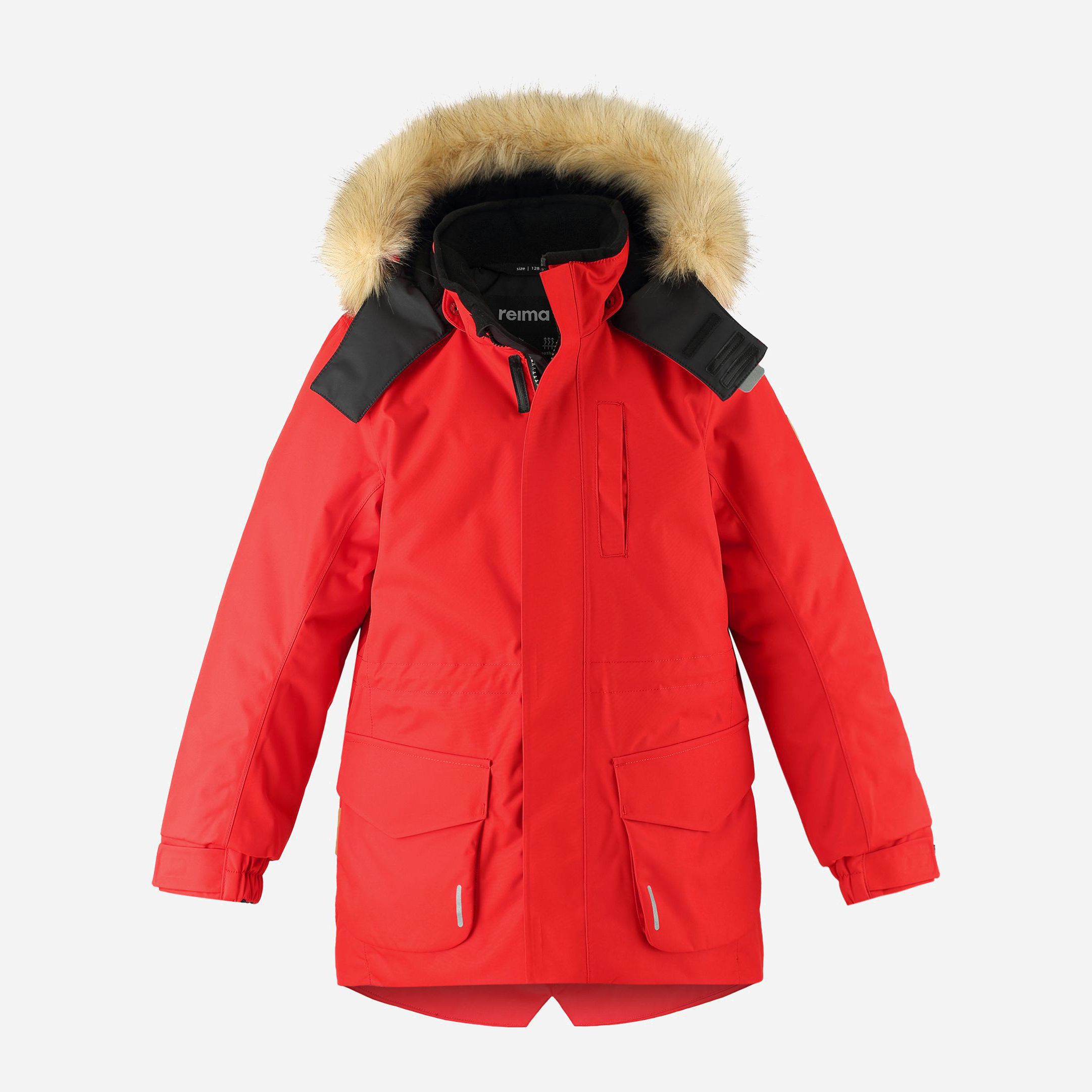 Акция на Дитяча зимова куртка-парка довга термо для хлопчика Reima Naapuri 531351-3880 104 см от Rozetka