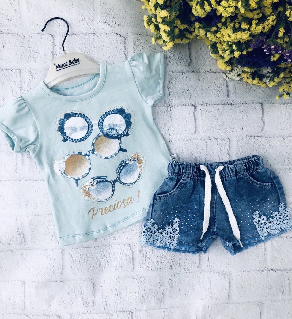 

Комплект футболка + шорты BabyBall Preciosa 80 см Бирюзовый (5685)