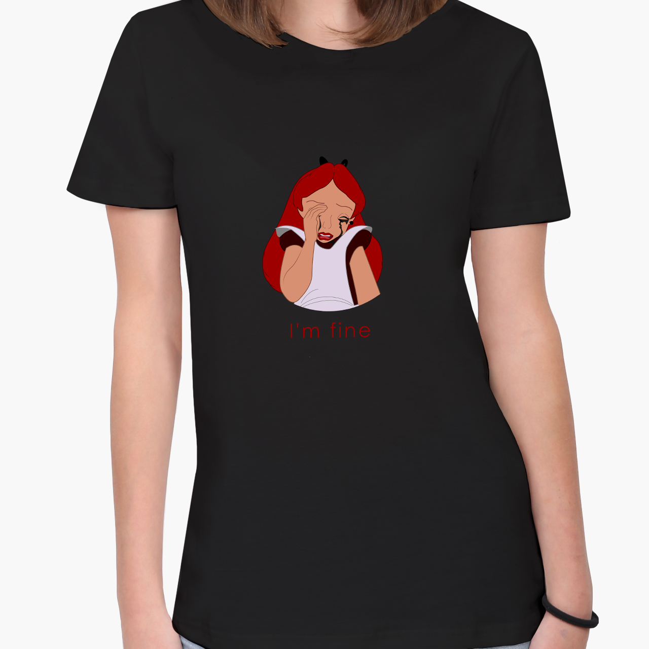 

Футболка женская Дисней Алиса я в порядке (Disney Alice in Wonderland) (8976-1440-5) XXL Черная