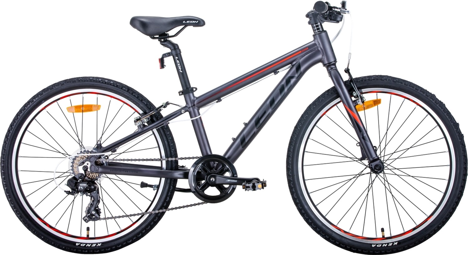 

Велосипед Leon Junior 24" 12" 2021 Антрацитовый с красным (м) (OPS-LN-24-062)