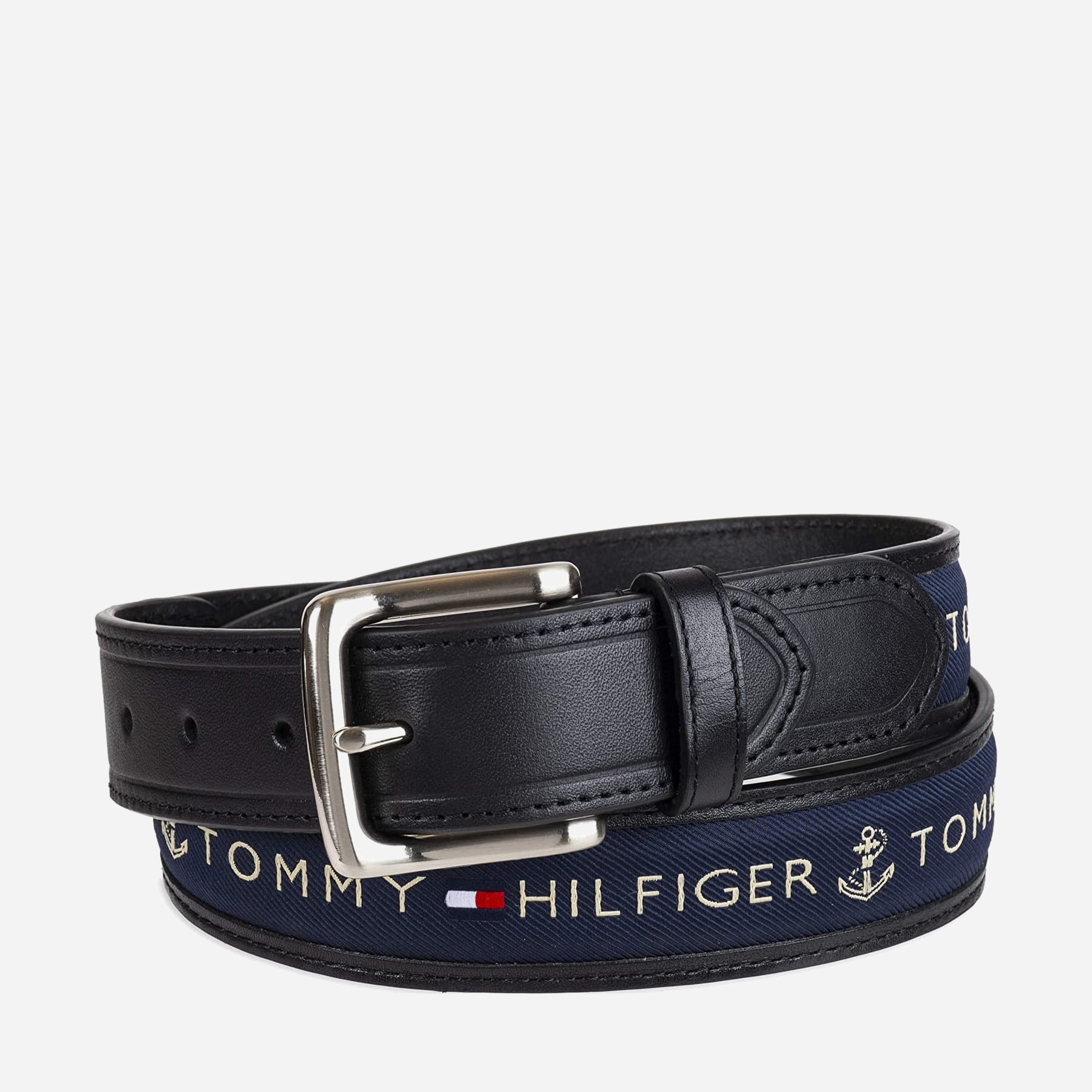 

Мужской двусторонний ремень кожаный Tommy Hilfiger 894612605 44 (129 см) Черный/Синий