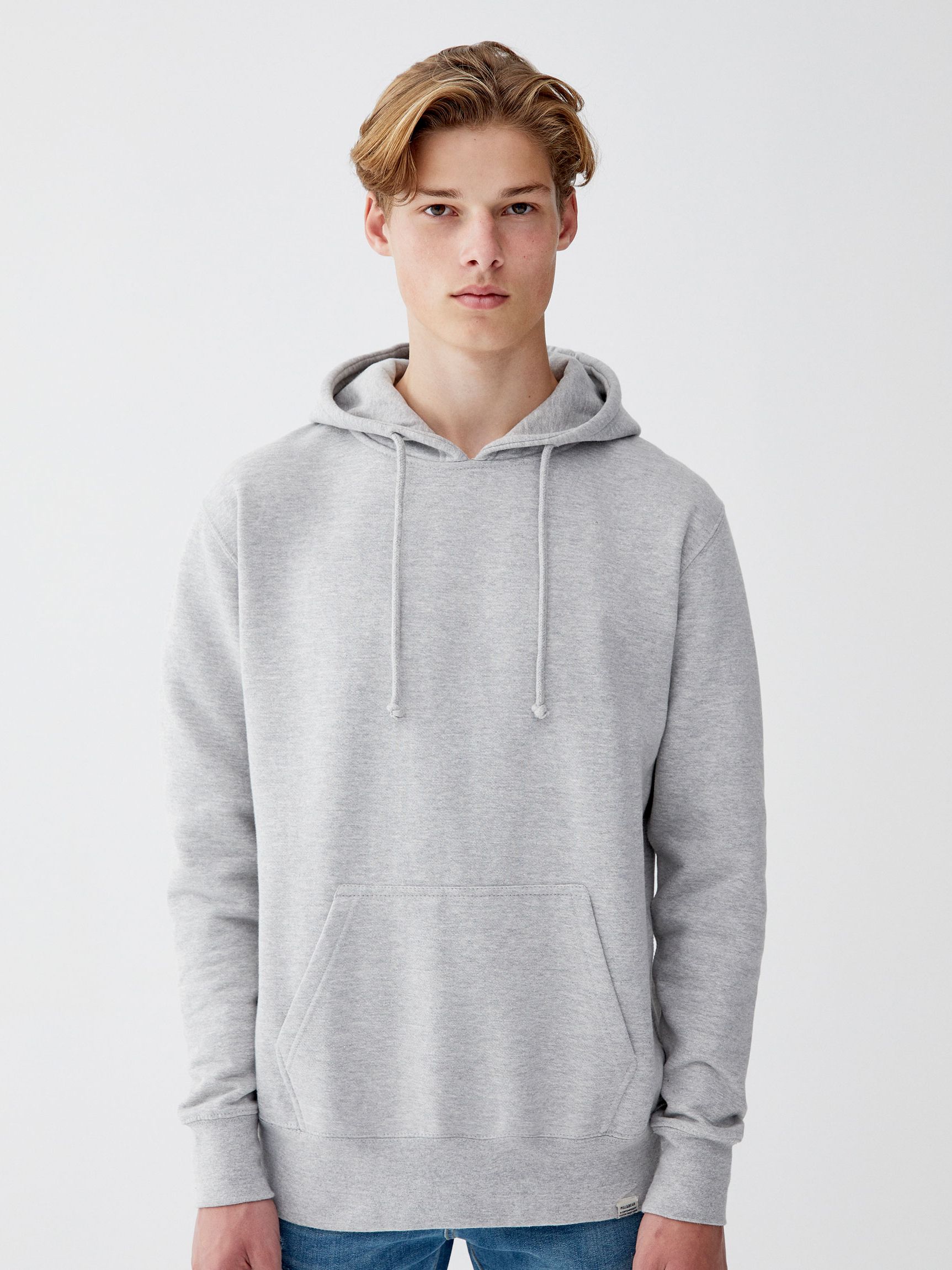 

Худи Pull & Bear 9595/513/827 L Светло-серое