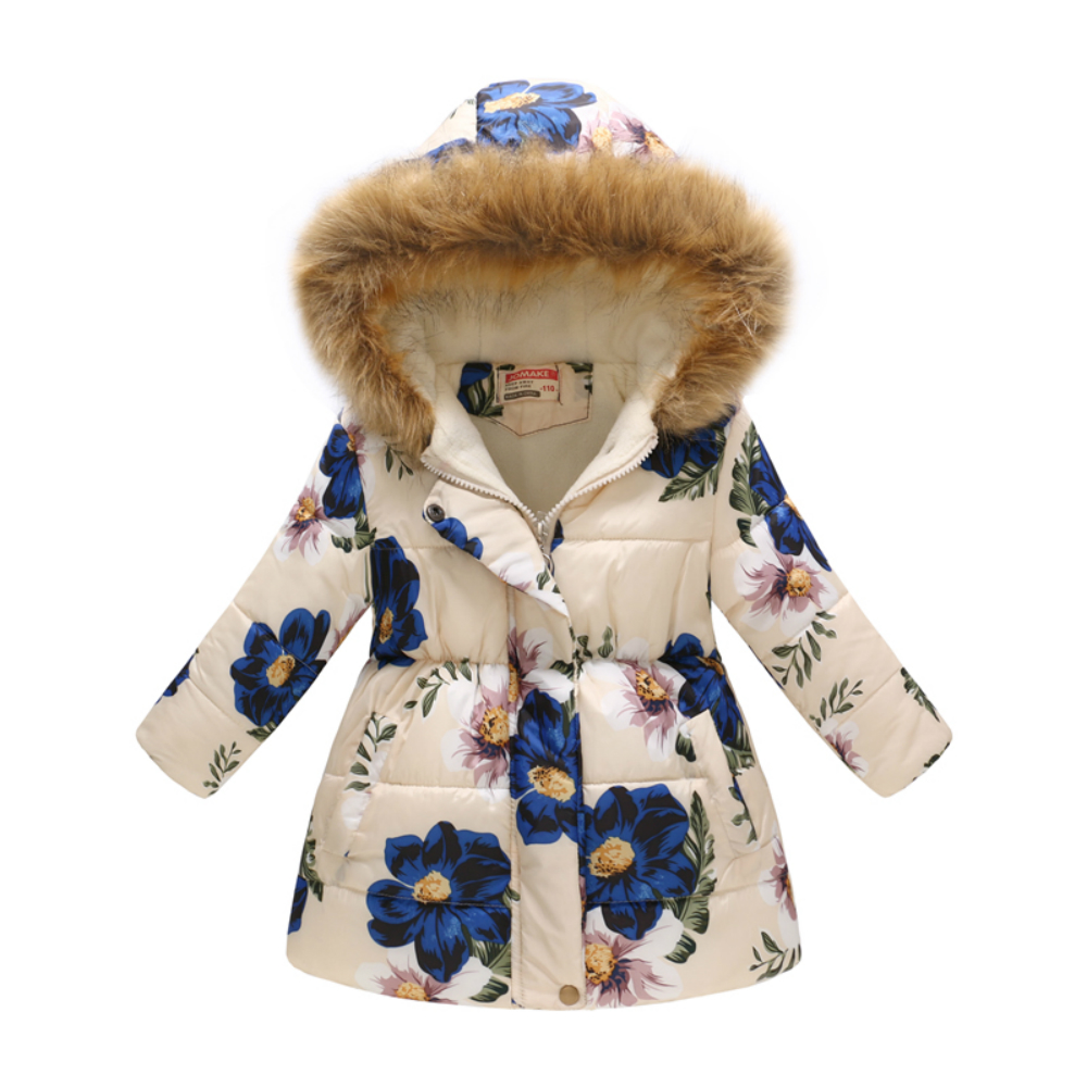 

Куртка для девочки демисезонная Blue flowers Jomake (130) Бежевый (51134)