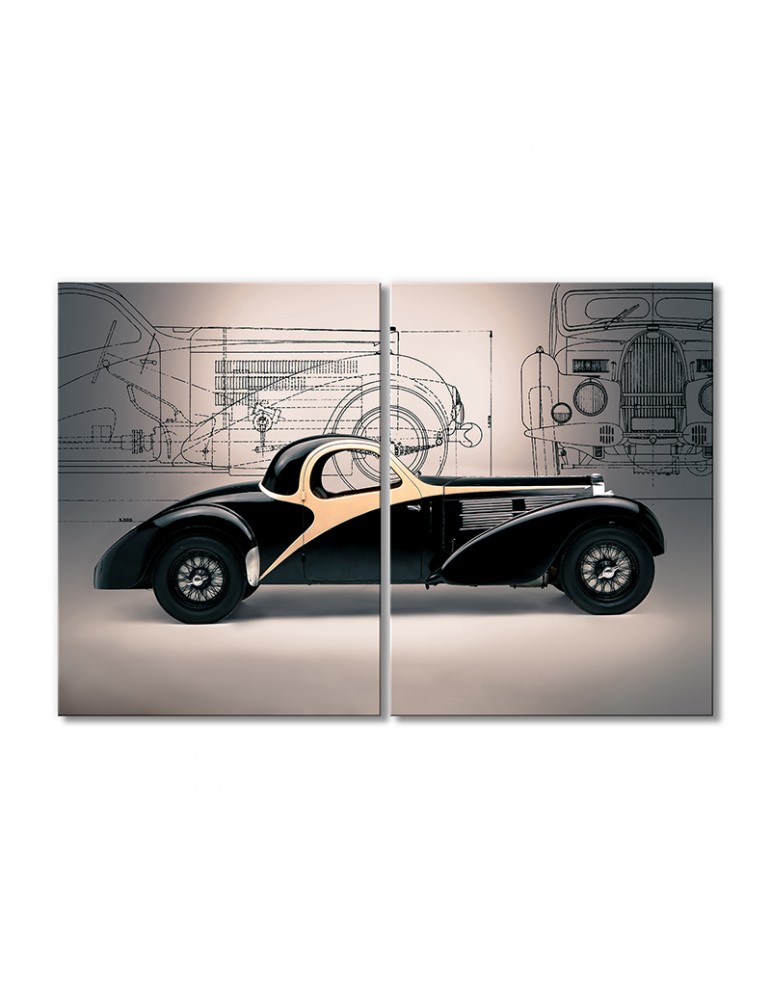

Модульная картина Artel «1938 Бугатти винтажный» 2 модуля 50x75 см