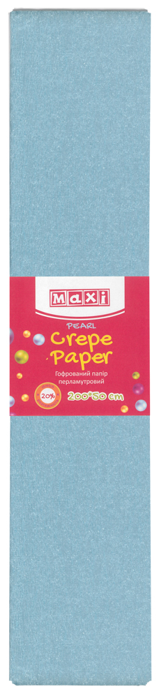 

Набор гофрированной бумаги Maxi 20% 50 х 200 см 10 шт Перламутровой Голубой (MX61618-07)