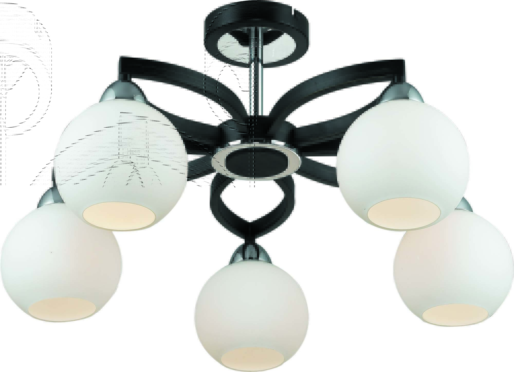 

Потолочный светильник Altalusse INL-9268C-05 Chrome & Dark wengue Е27 5х40Вт
