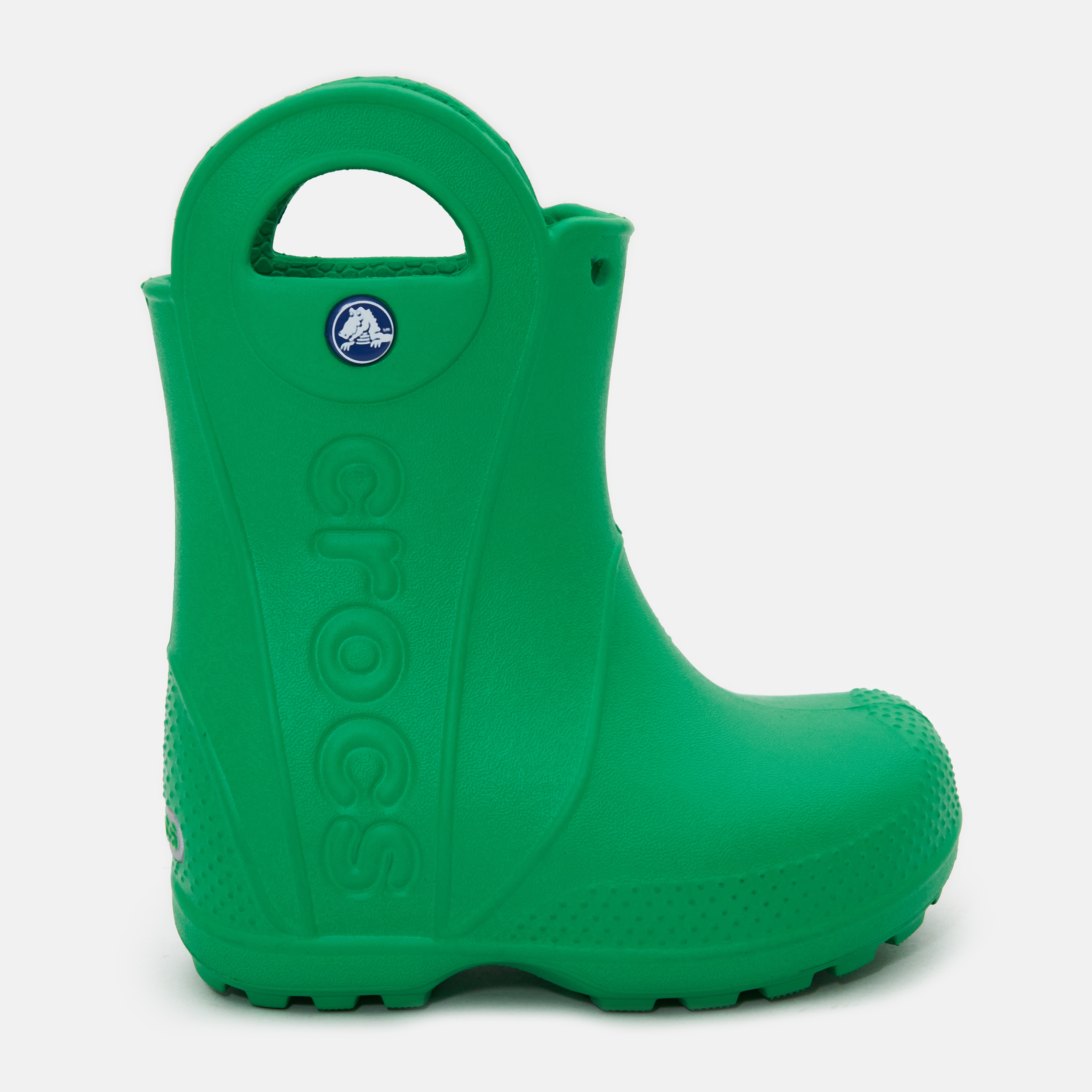 Акція на Резиновые сапоги Crocs Kids Jibbitz Handle It Rain Boot 12803-3E8-C6 22-23 Зеленые (887350425994_8873504259940) від Rozetka UA