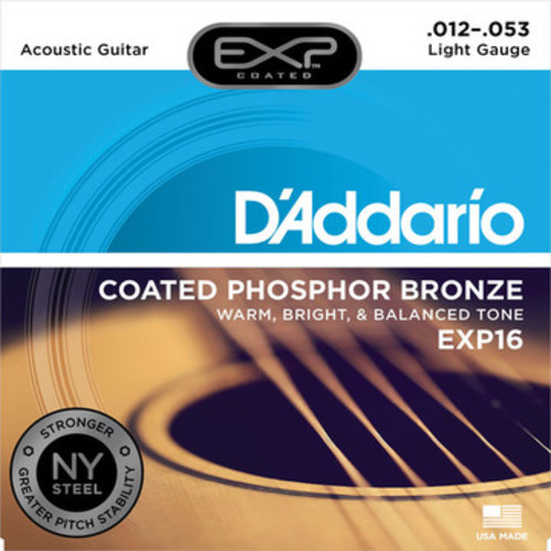 

D'Addario EXP16 Coated Phosphor Bronze 12-53 Light