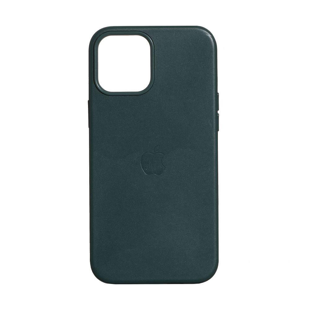 

Чехол-накладка MagSafe Leather Case Full Size для Apple iPhone 12 Pro Max Forest Green