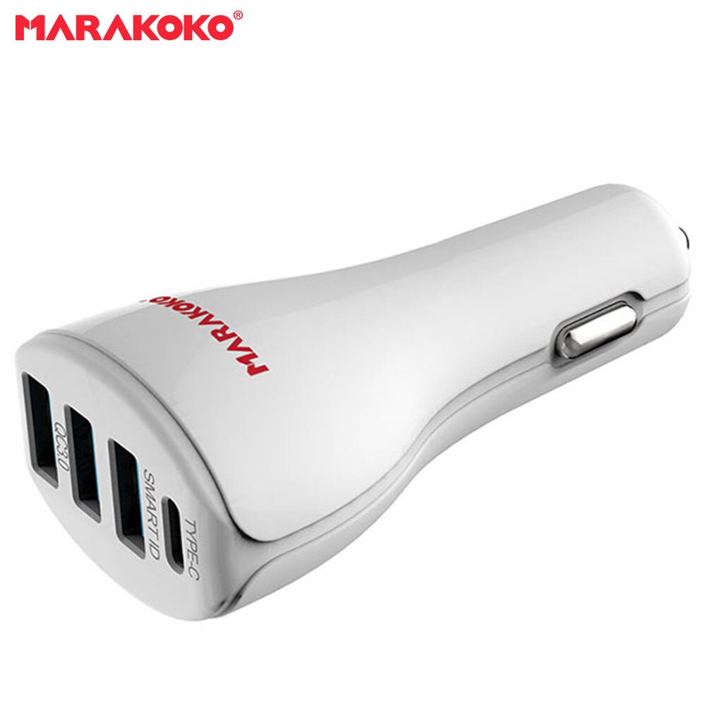 

Автомобильное зарядное устройство MARAKOKO MAC3 4 порта USB Quick Charge 3.0 3A White - Белое