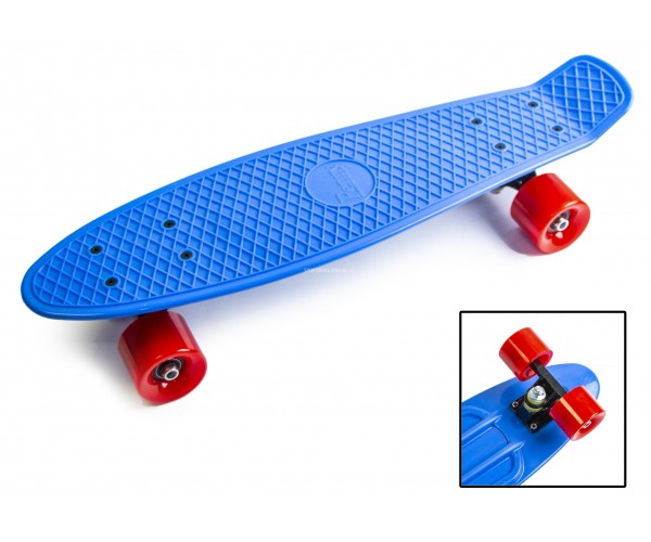 

Пенниборд 22 (Penny Board), Синий с красными колесами