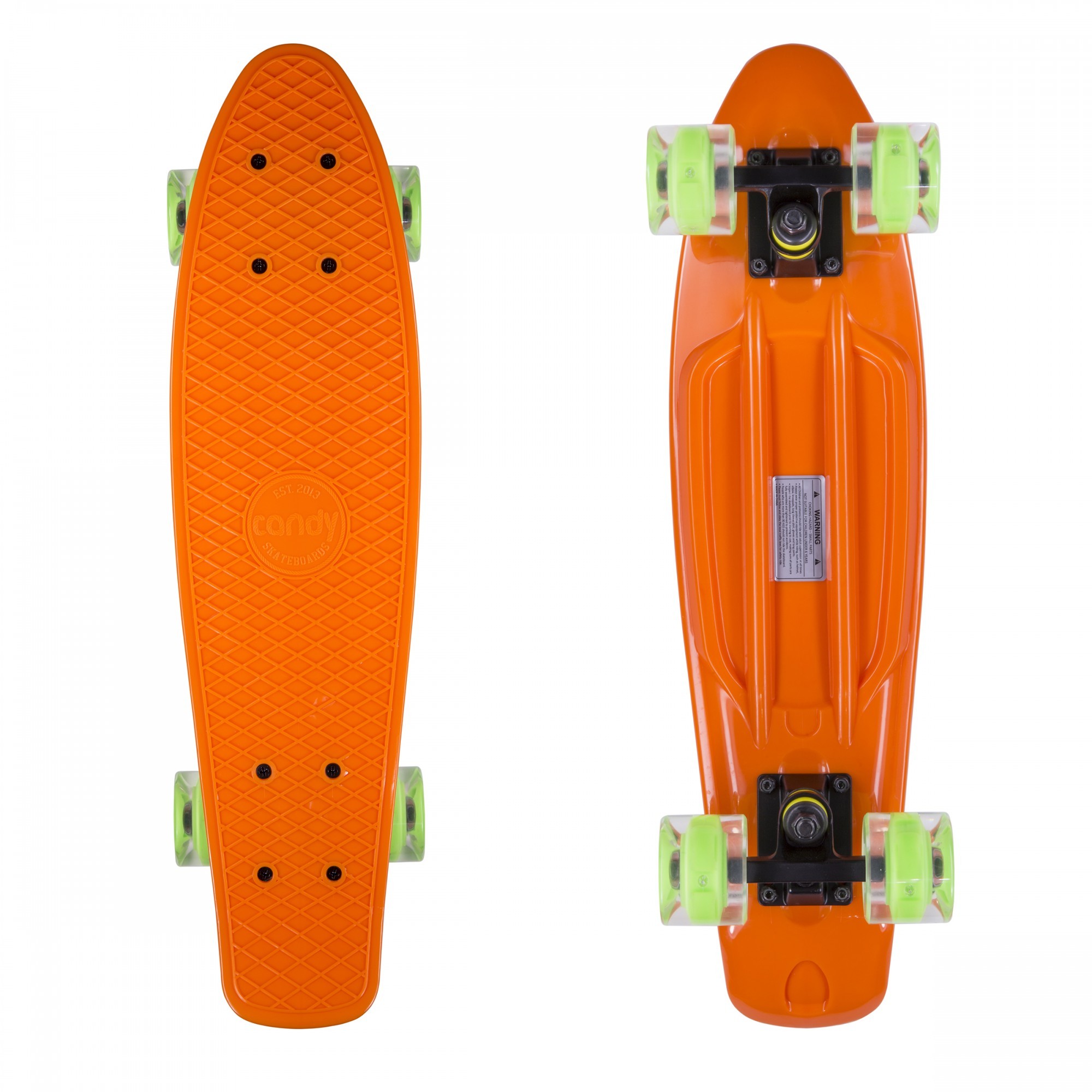 

Пенни борд (скейтборд, круизер) Candy Board″ Orange/LED Wheels 2017