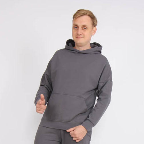 

Мужское хлопковое худи Shopchik  серое, Мужское хлопковое худи Shopchik XL серое