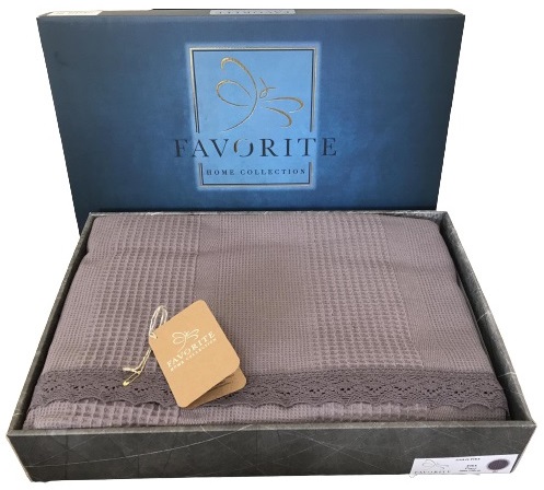 

Вафельная простыня-пике Favorite Gold 200x240 Темно-серая (ts-2000100147542)