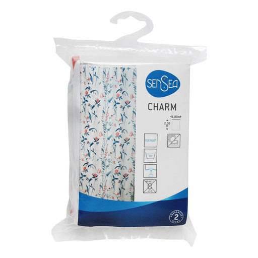 

Шторка для душа SENSEA Blue Pink Flower In White 180х200 см (12044886)