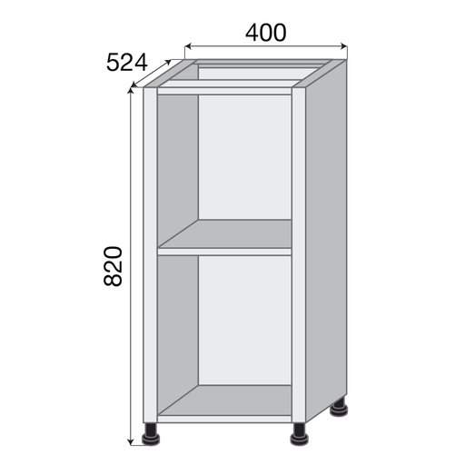 

Корпус нижний Delinia 400х820 мм Белый