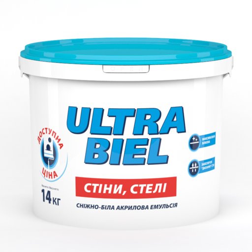 

Краска акриловая Sniezka Ультра Бель 14 кг 10144085