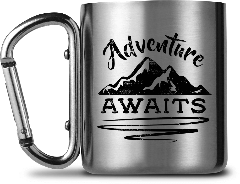 

Кружка с карабином GB eye Adventure Awaits - Carabiner Mug 220 ml (MGCM0004)