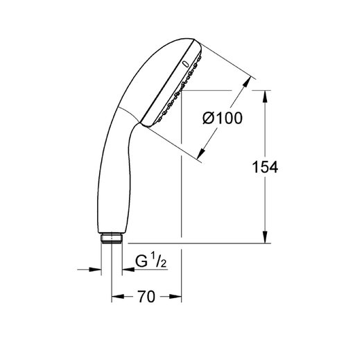 

Лейка Grohe Tempesta 100 1-режимная (11980486)