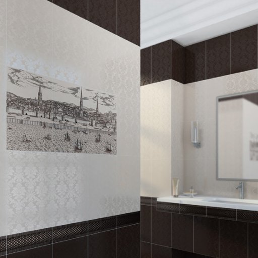 

Плитка настенная Golden Tile Дамаско коричневая 25х40 см 1,6 м.кв (11993100)