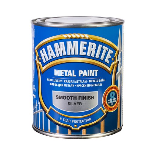 

Эмаль для металла Hammerite гладкая серебристая 0,75 л (10527594)