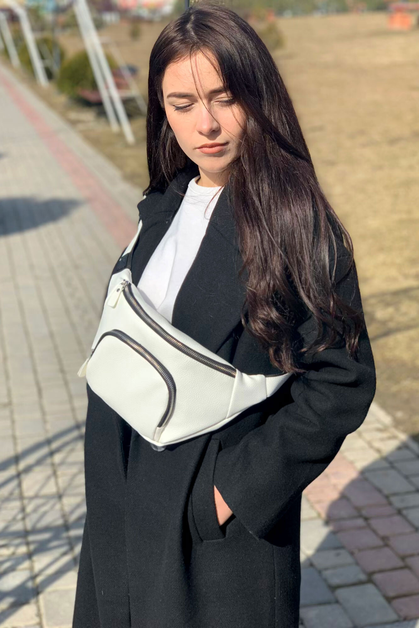 

Универсальная Mamakazala улучшенная поясная сумка #Maybe_mk Белый